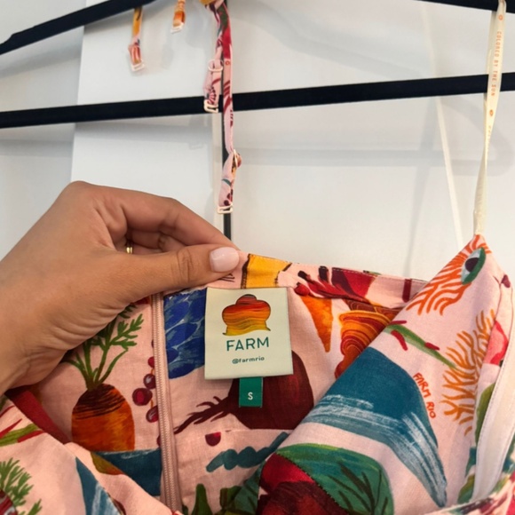 Beige Bright Farm Lenzing™ Ecovero™ Euroflax™ Maxi Dress - FARM RIO - Picture 3 of 4